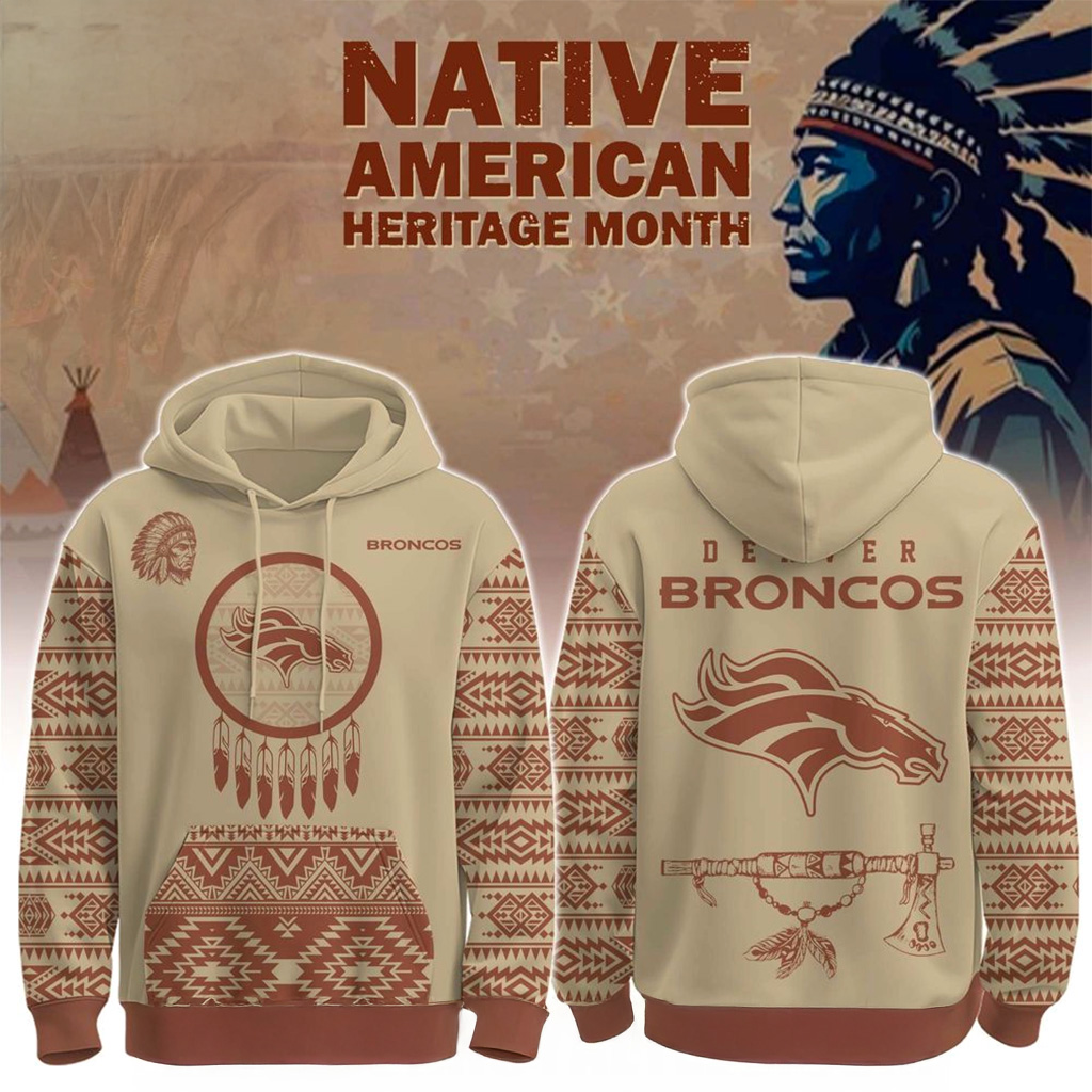 Denver Broncos Native American Heritage Month Hoodie Denver Broncos Merch Gifts For Fans-1