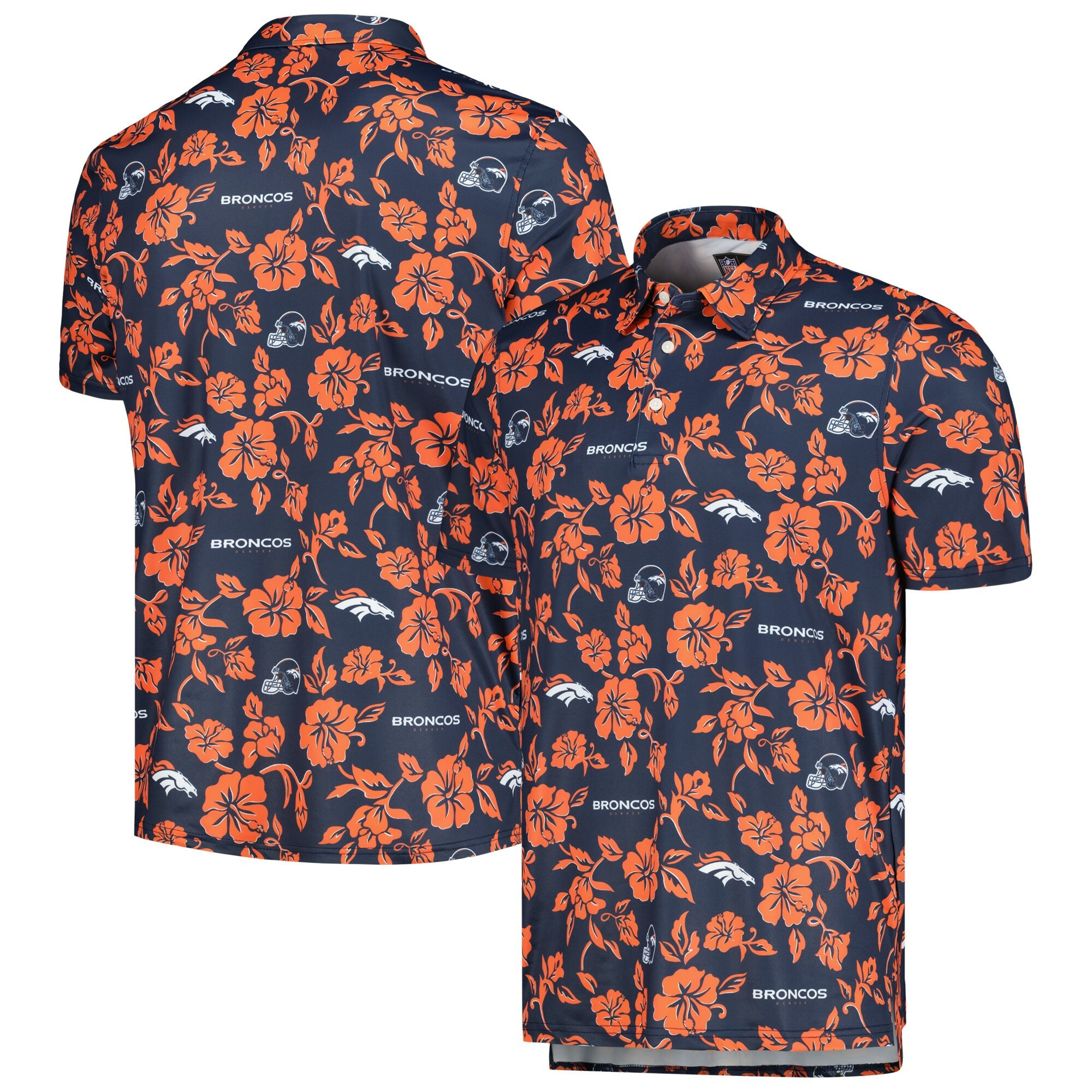 Denver Broncos Polo Shirt NFL Aloha Shirt Great Gifts For Dad For Football Lovers-1