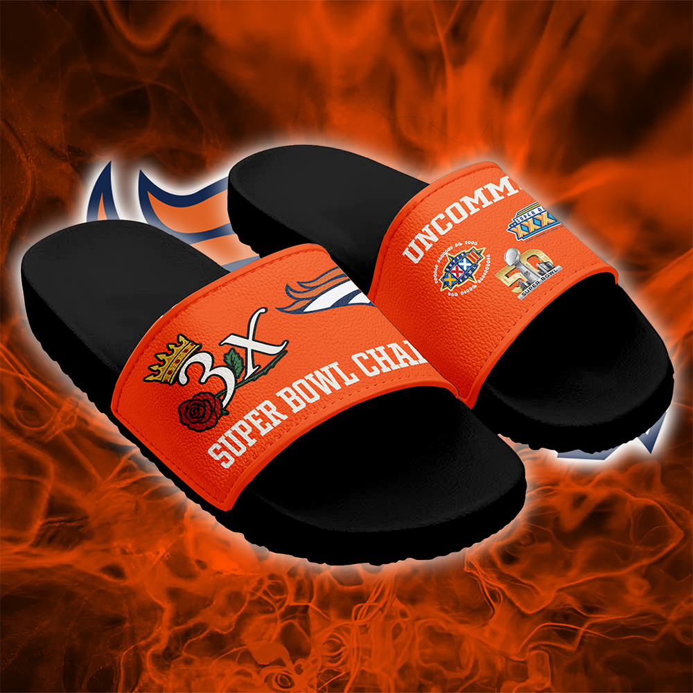 Denver Broncos Slide Sandals Unique Gifts For Football Fans-1 Denver Broncos Slide Sandals Unique Gifts For Football Fans-1