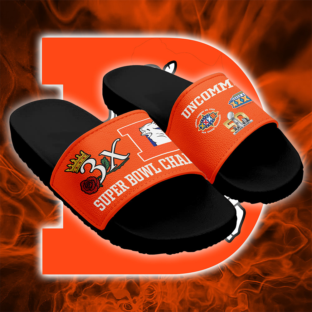 Denver Broncos Slide Sandals Unique Gifts For Football Lovers-1