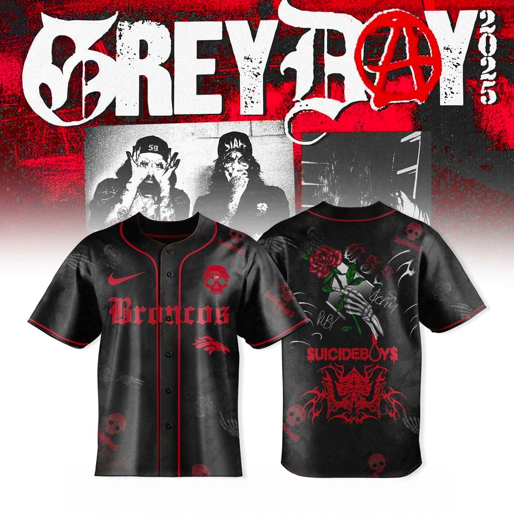 Denver Broncos X Uicideboy Greyday Tour Merch 2025 Jersey Denver Broncos Merch Dad Gifts-1