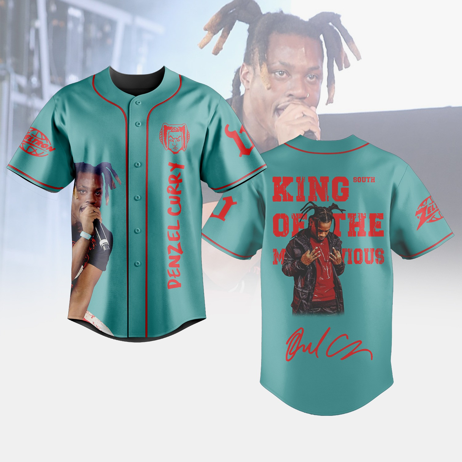 Denzel Curry Baseball Jersey Denzel Curry Merch Gifts For Rapper Fans-1