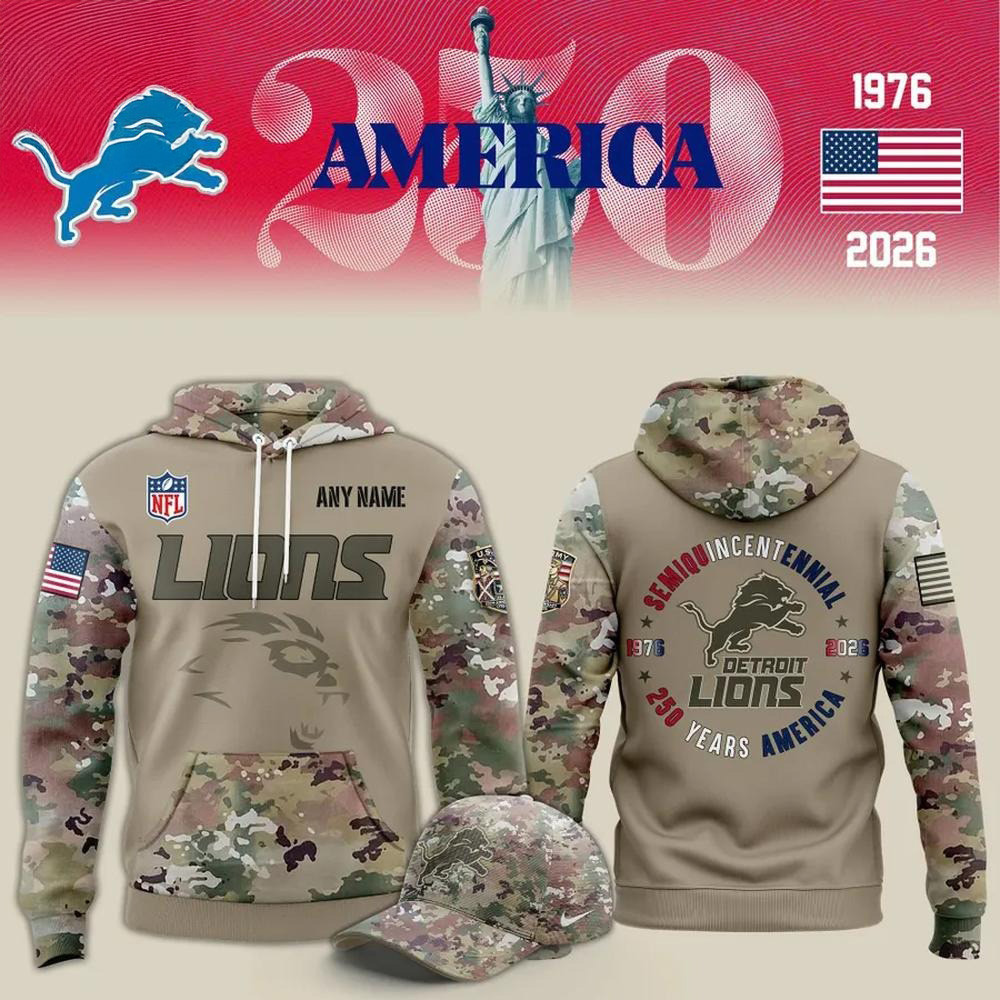 Detroit Lions 250 Years America Hoodie Detroit Lions Merch Father In Law Gifts Dad's Day-1