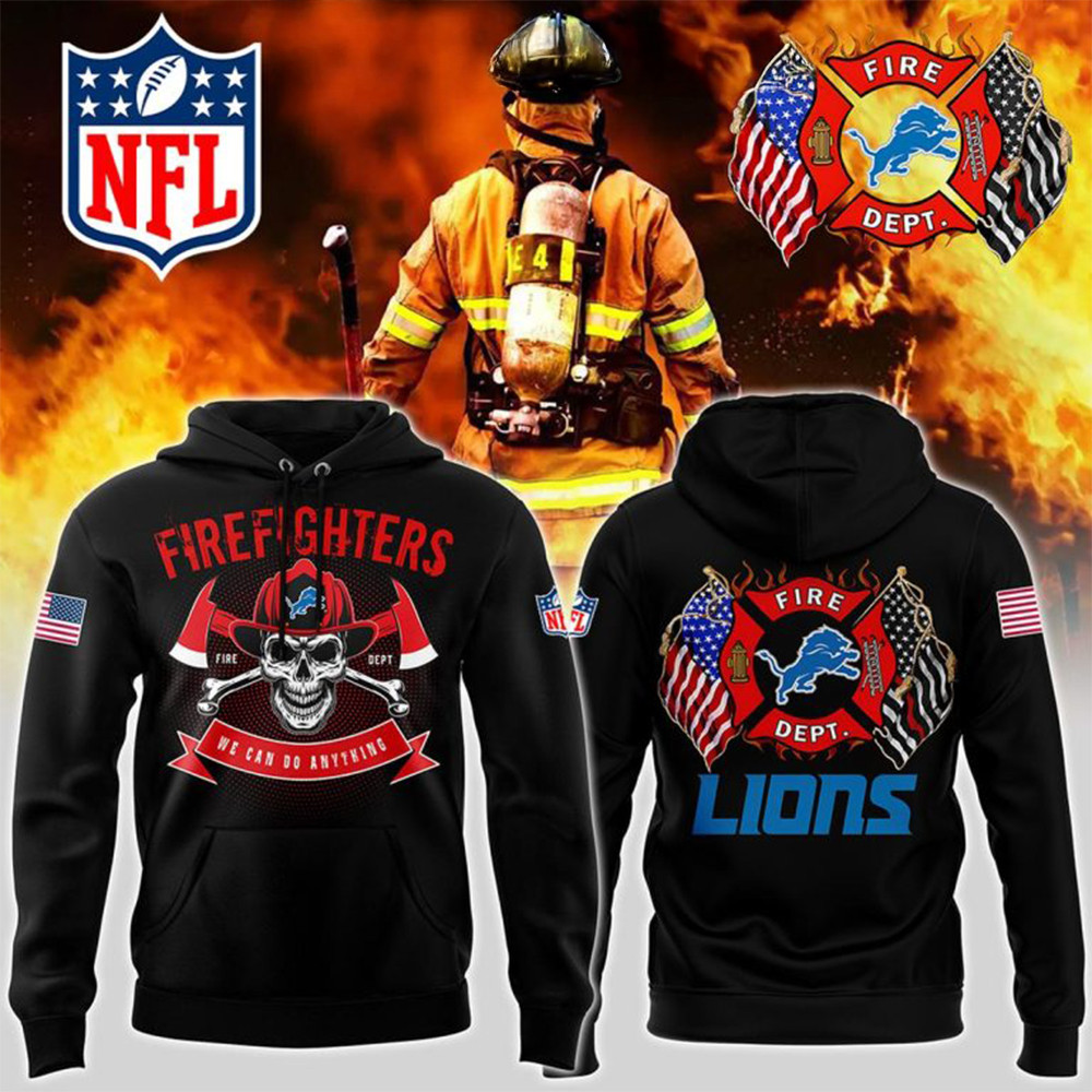 Detroit Lions Night Of 2024 Firefighter Appreciation Celebrate Hoodie Football Fan Gift Ideas-1