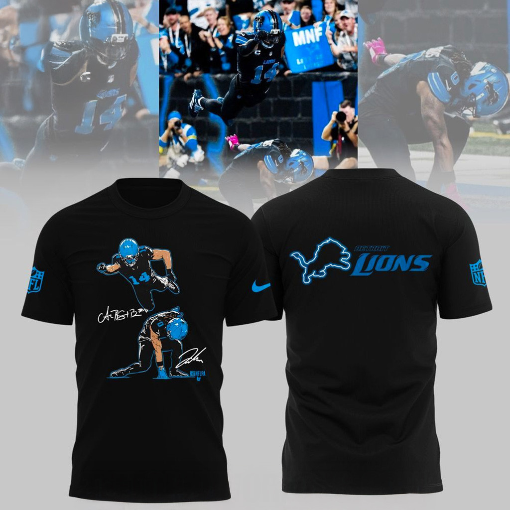 Detroit Lions Super Brown And Spider Gibbs T-Shirt Detroit Lions Merch Gifts For Father-1