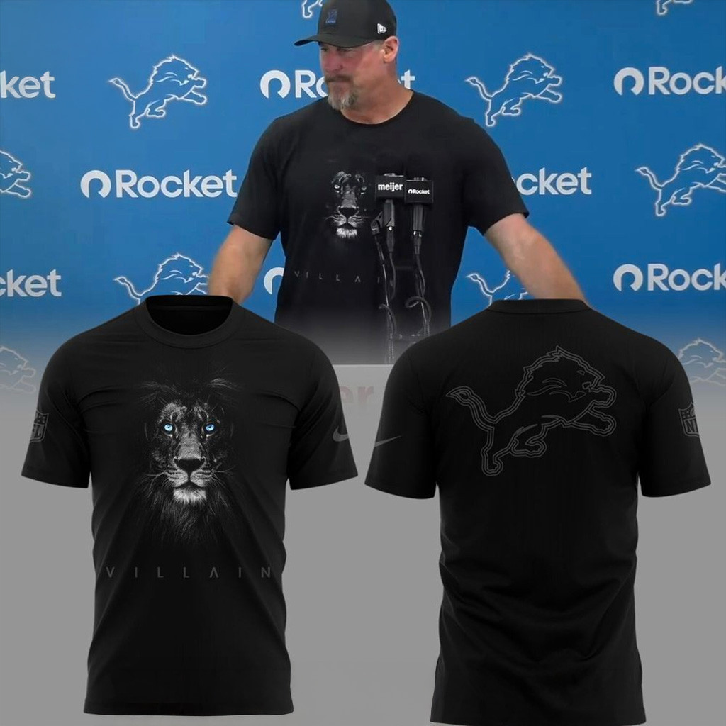 Detroit Lions Villain T-Shirt Detroit Lions Merch Gifts For Football Fan-1