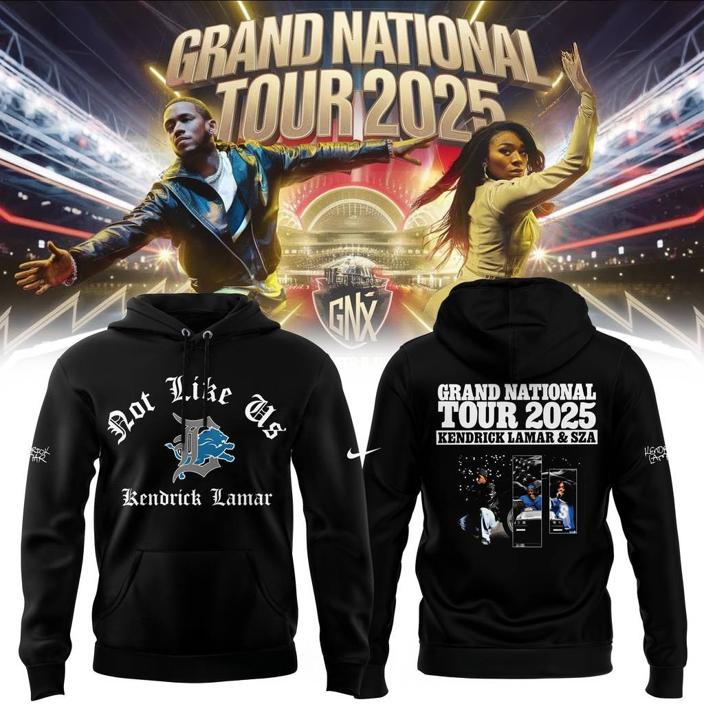 Detroit Lions x Kendrick Lamar x SZA Grand National 2025 Tour Hoodie Gift Ideas For Fans-1