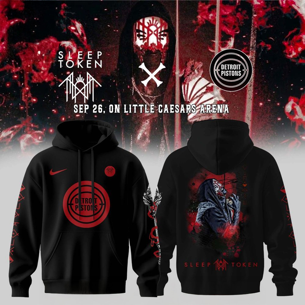 Detroit Pistons X Sleep Token Even In Arcadia Tour Hoodie Fan Merch Gift For Brother-1
