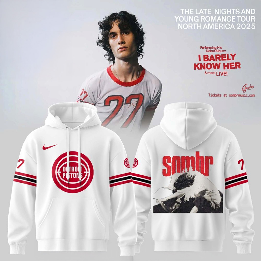 Detroit Pistons X Sombr The Late Nights Young Romance Tour Hoodie Detroit Pistons Merch-1