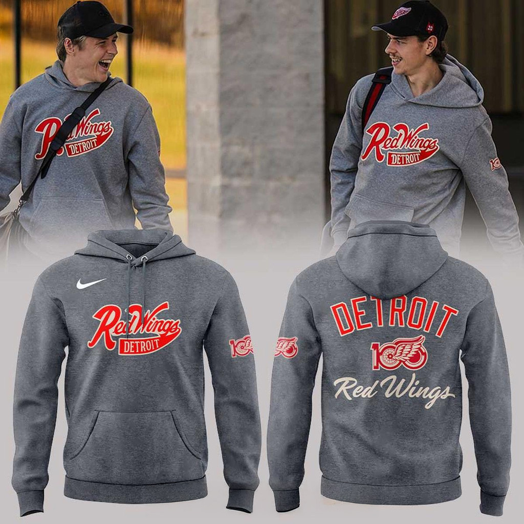 Detroit Red Wings On the road for 2025 Hoodie Wings Merch Christmas Gifts For Hockey Fan-1