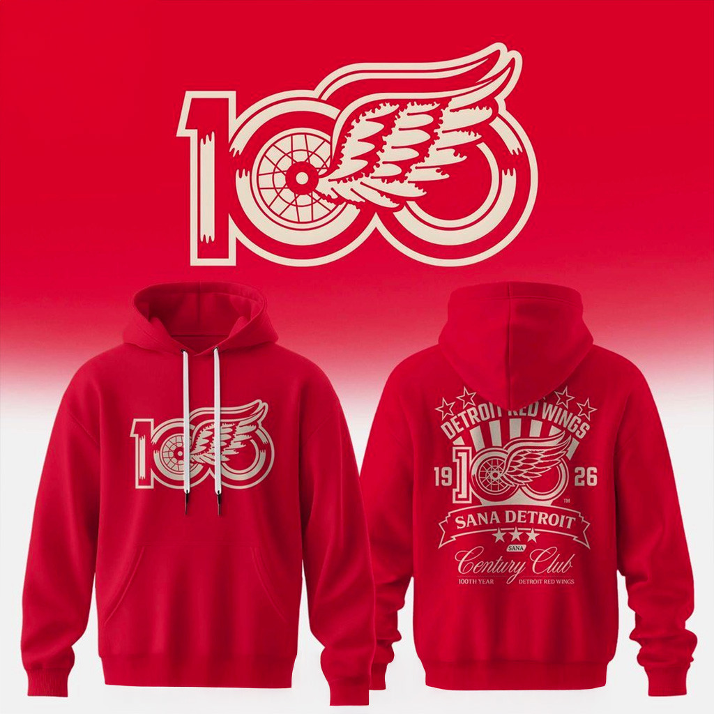 Detroit Red Wings x SANA Hoodie Fan Merch Christmas Present Ideas For Boyfriend-1