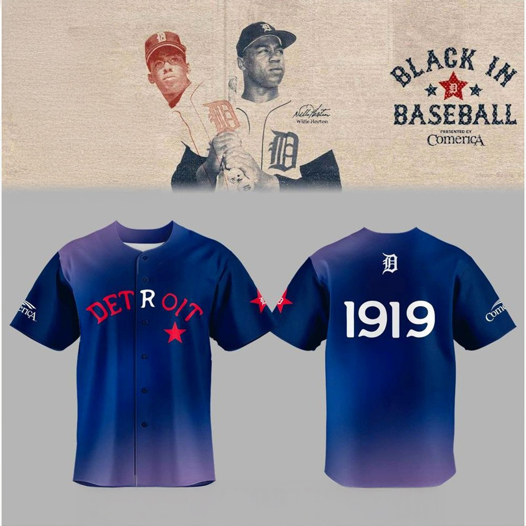 Detroit Stars Black In Baseball Jersey Detroit Stars Merch Gifts For Baseball Lovers-1