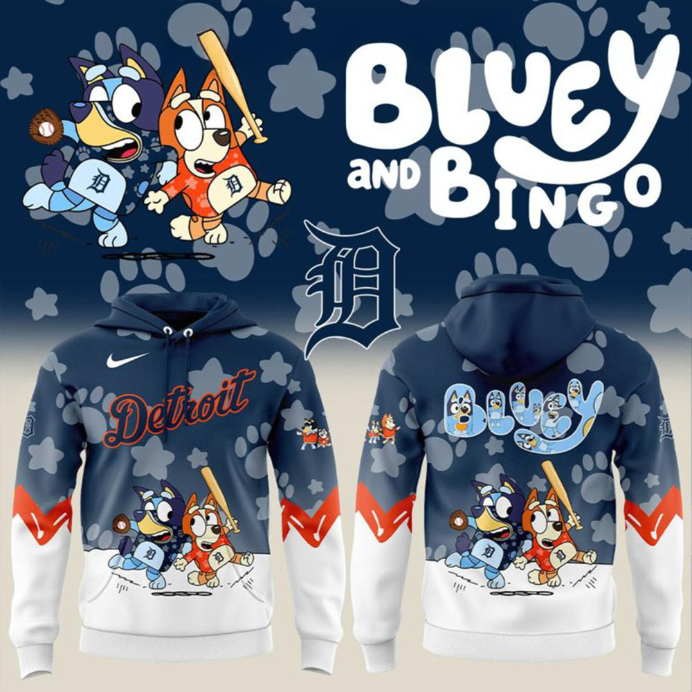 Detroit Tigers Bluey And Bingo 2025 Hoodie Basketball Enthusiast Gifts-1