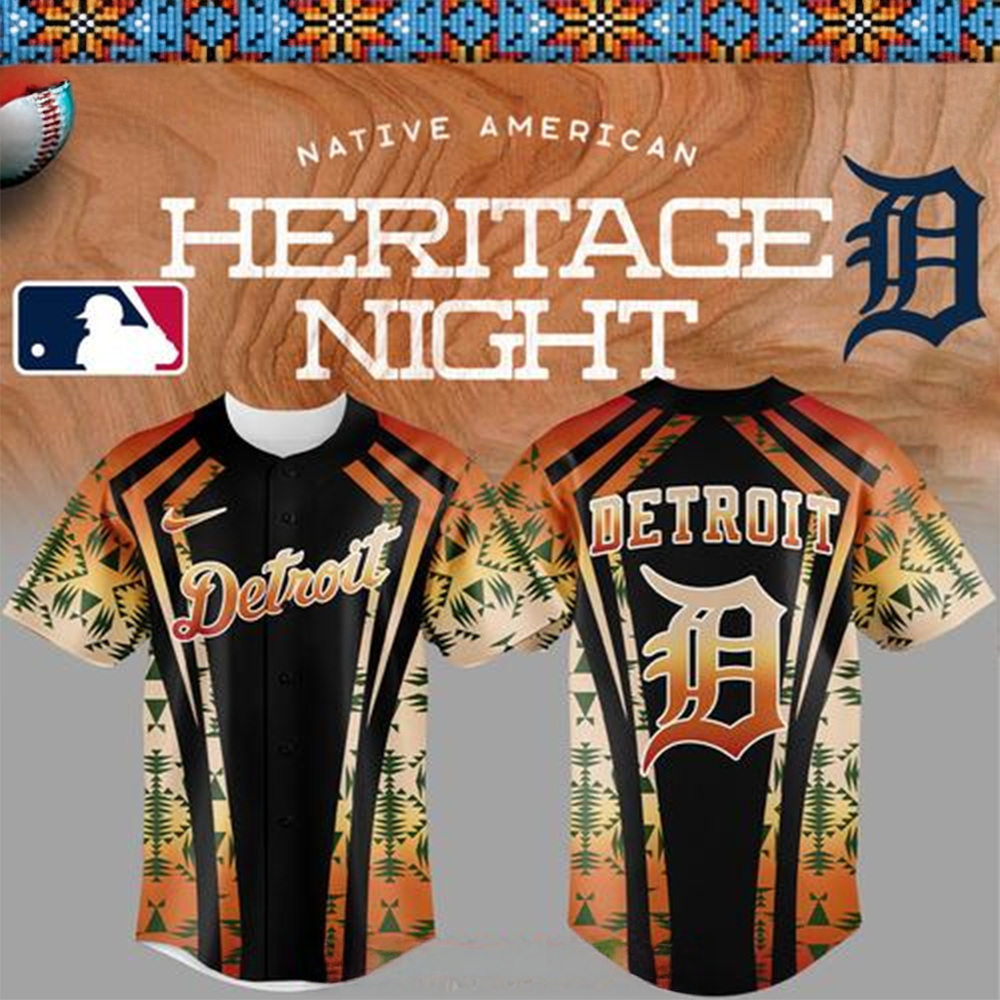 Detroit Tigers Native American Heritage Night 2025 Baseball Jersey Detroit Tigers Merch Gifts-1