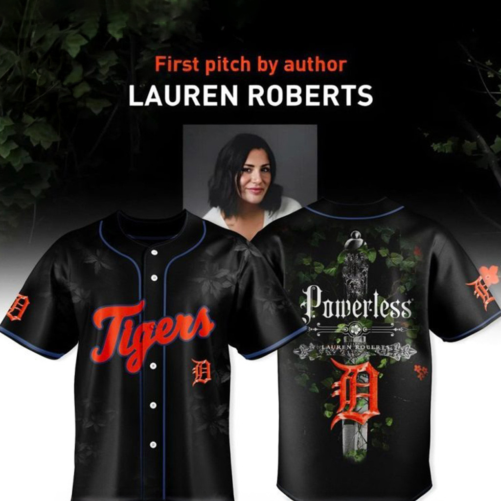 Detroit Tigers Powerless Lauren Roberts Jersey Detroit Tigers Merch Gifts For Baseball Fans-1