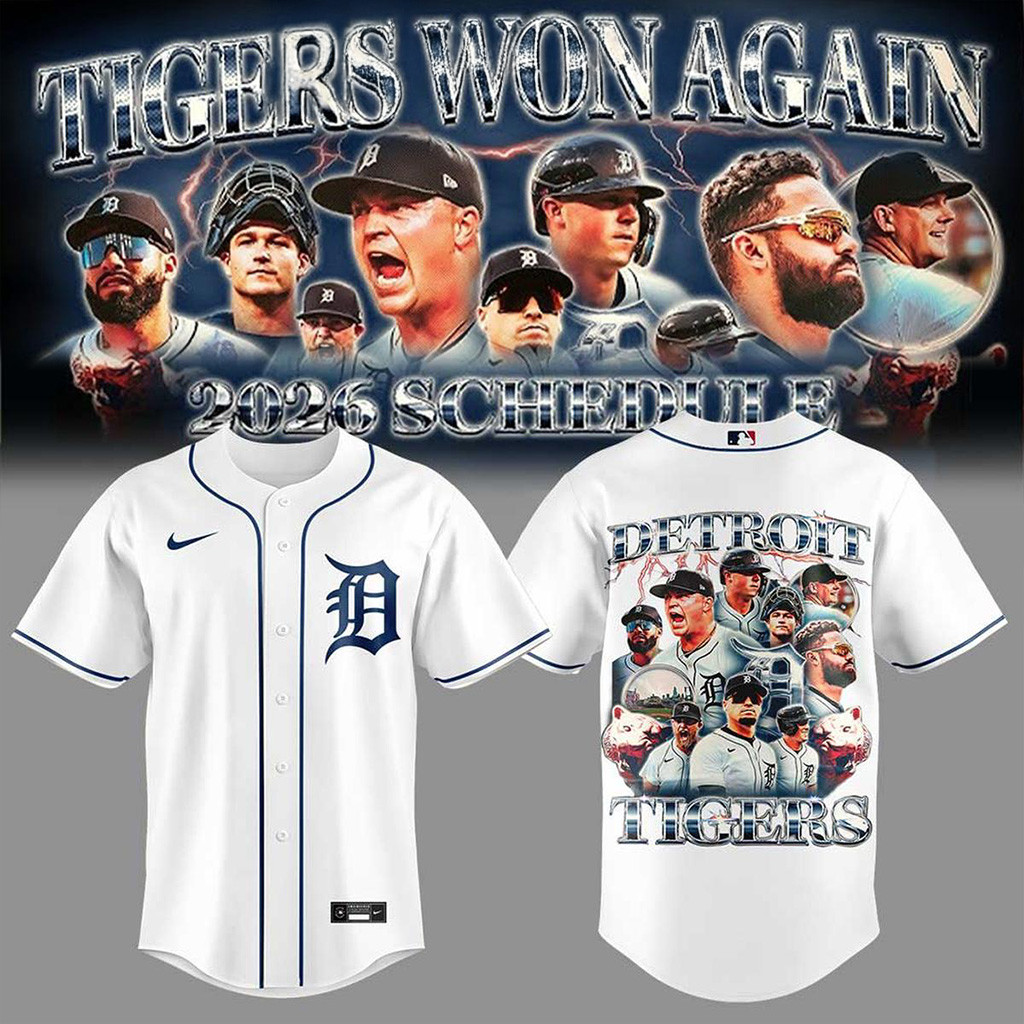Detroit Tigers Won Again 2026 Jersey Detroit Tigers Merch Gifts For Baseball Fans-1