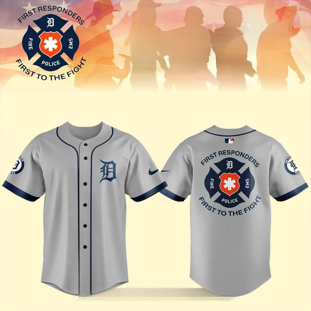 Detroit Tigers X First Responders Jersey Detroit Tigers Merch Baseball Lover Gift Ideas-1