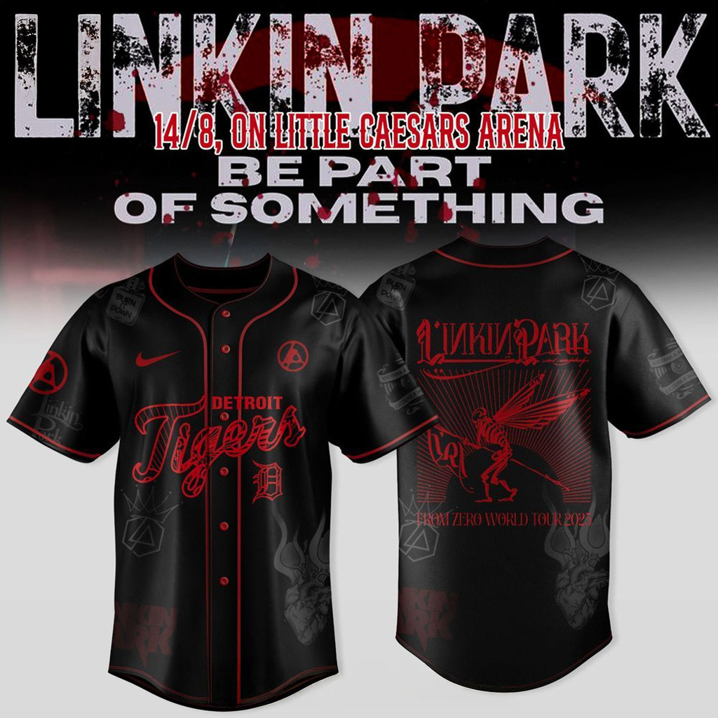 Detroit Tigers X Linkin Park From Zero World Tour 2025 Jersey Detroit Tigers Merch For Fans-1