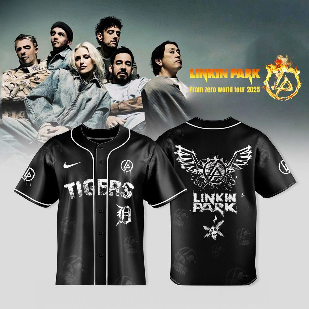 Detroit Tigers X Linkin Park From Zero World Tour 2025 Jersey Detroit Tigers Merch Husband Gifts-1