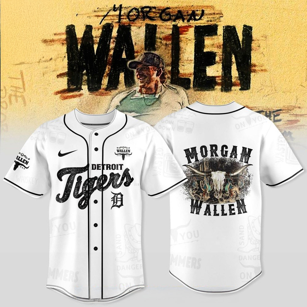 Detroit Tigers X Wallen Morgan Tour Merch 2025 Jersey Detroit Tigers Merch Gift For Fans-1