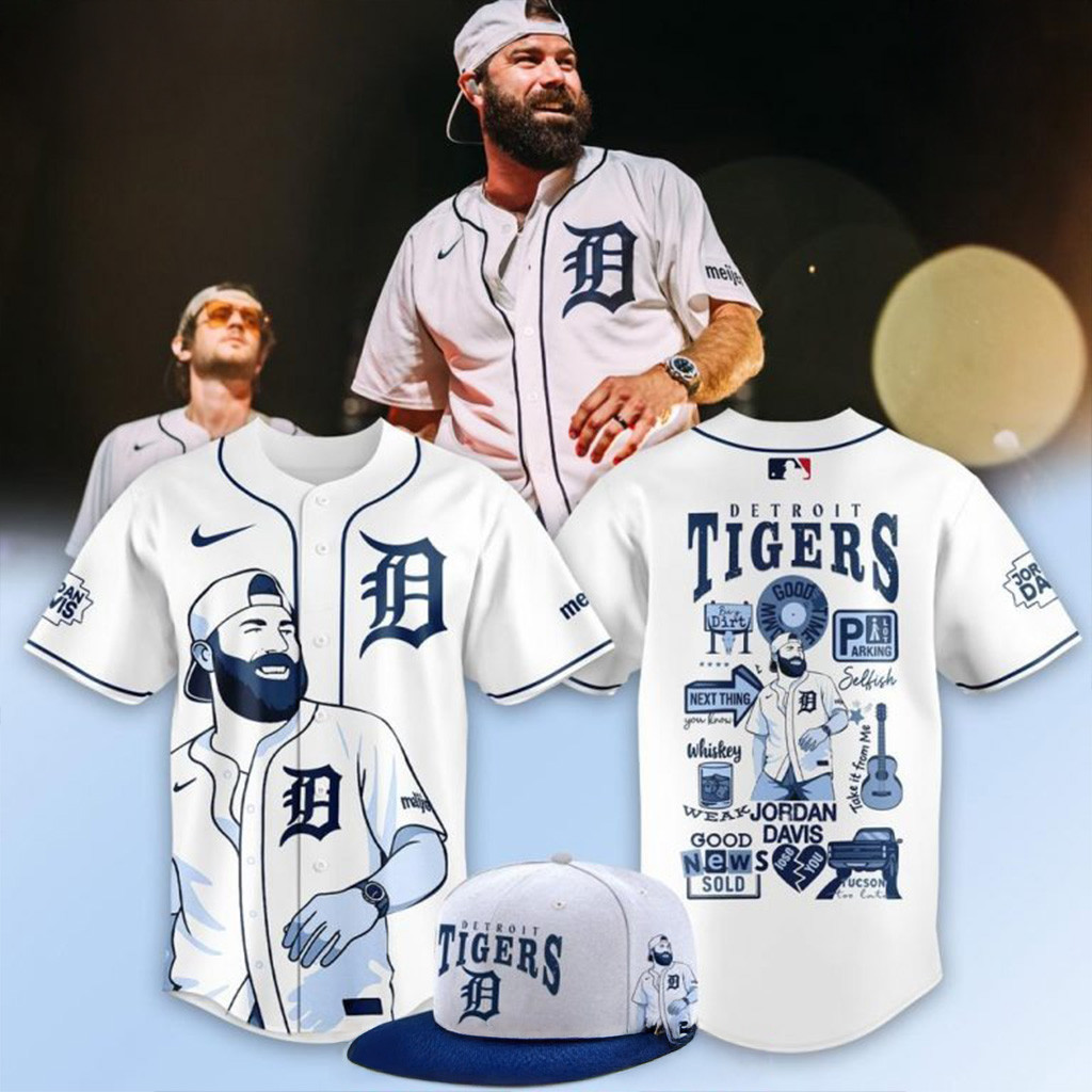 Detroit Tigers x Jordan Davis Music Baseball Jersey Detroit Tigers Merch Gifts For Fans-1