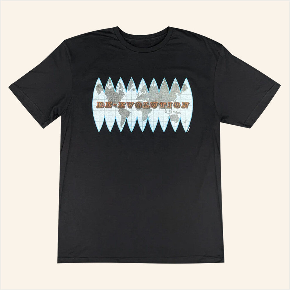 Devo Merch De-Evolution Black T-Shirt Best Gifts For Dad Birthday Gifts For Fans-1
