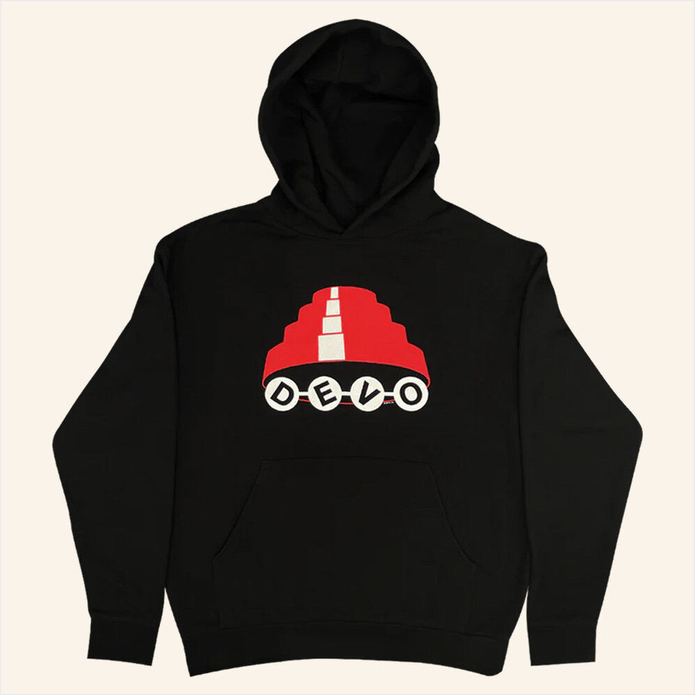 Devo Merch Dome Black Hoodie Best Gifts For Friends Birthday Gifts For Him Christmas Presents-1