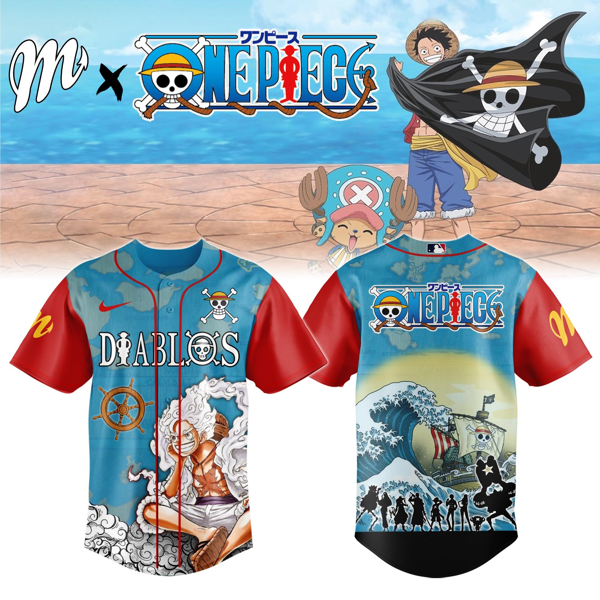Diablos Rojos del Mexico x One Piece 2025 Special Jersey Gift Ideas For Husband-1