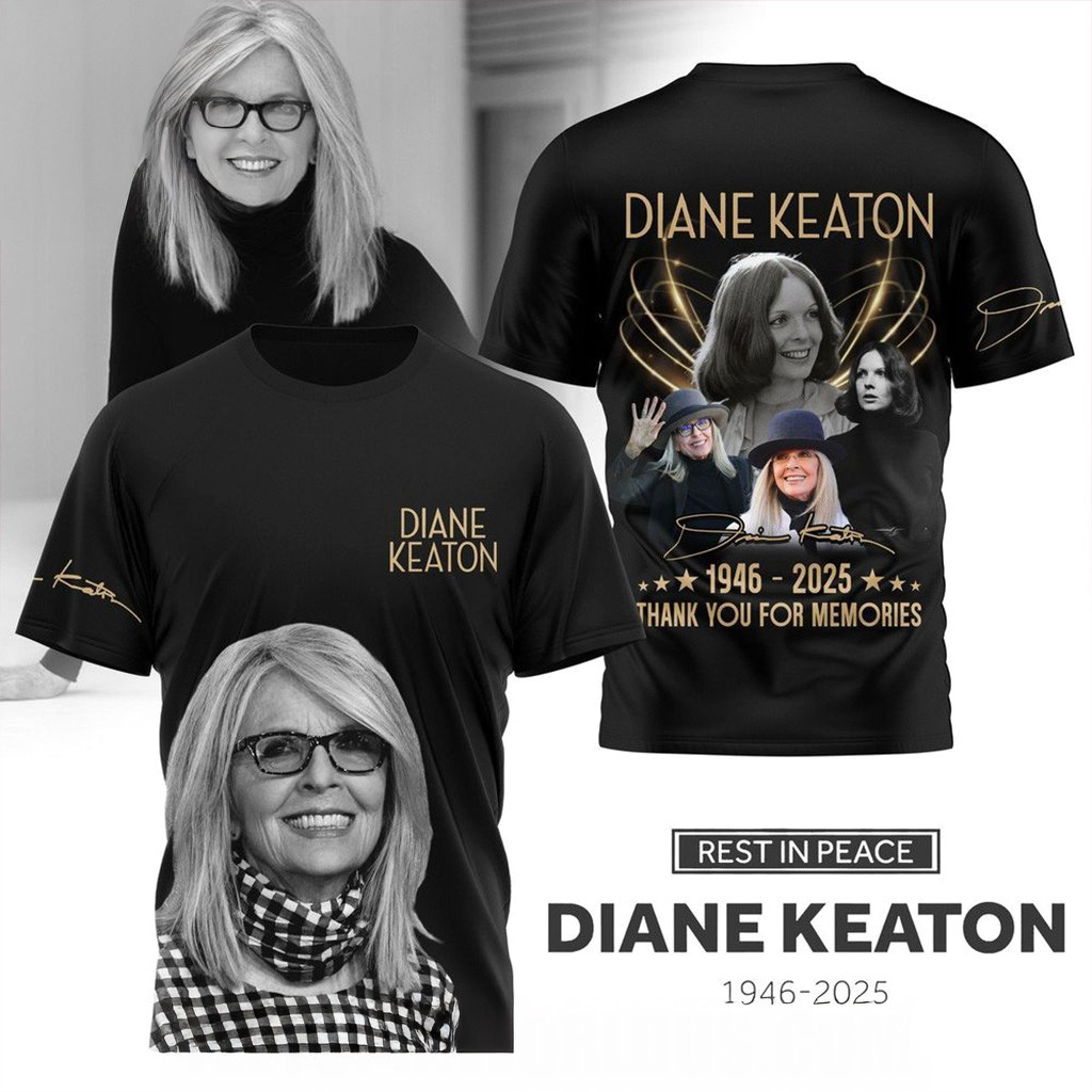 Diane Keaton 1946-2025 Thank You For Memories T-Shirt RIP Diane Keaton Shirt Gift For Fans-1