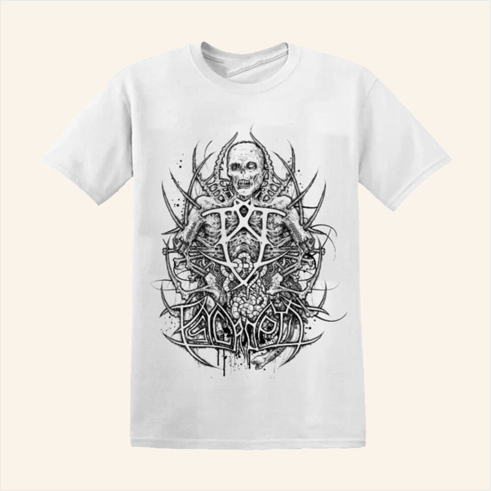 Direct Merch Psycroptic White Skeleton Symbol White T-Shirt Birthday Birthday Gifts For Dad-1