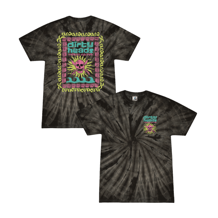 Dirty Heads Merch Heavy Water Black Tie Dye T-Shirt Gifts For Husband-1