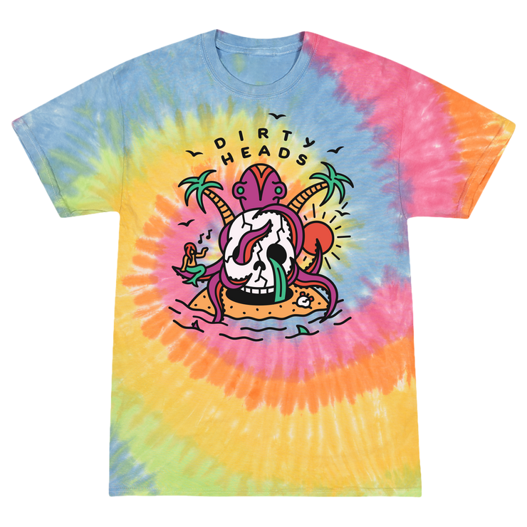 Dirty Heads Merch Make Me Skull Tie Dye T-Shirt Gifts For Sister-1