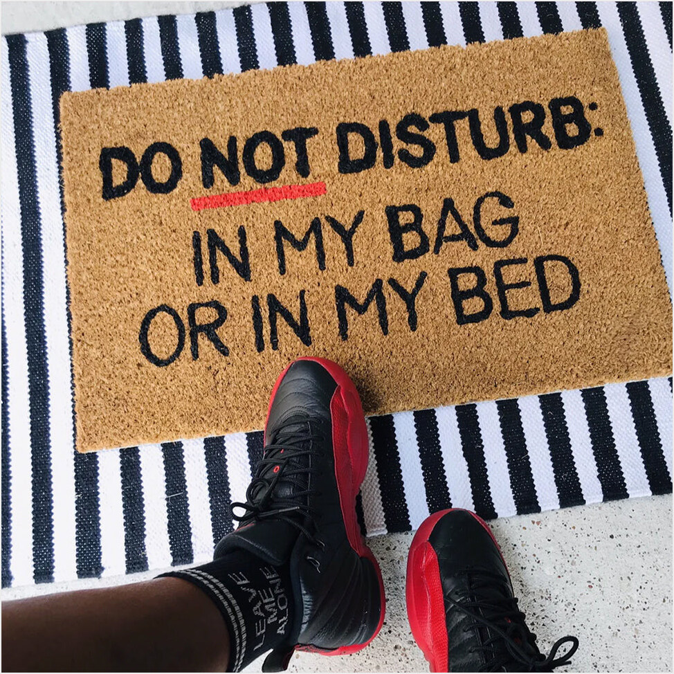 Do Not Disturb In My Bag Or In My Bed Doormat Funny Welcome Mat Sayings Gifts For Best Friend-1