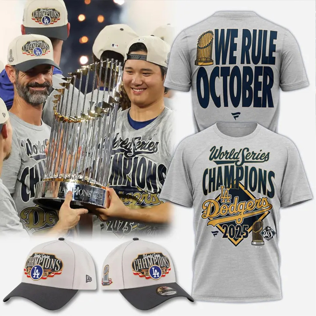 Dodgers We Rule October Shirt 2025 Los Angeles Dodgers Back To Back Champions Shirt Fan Gift Ideas-1