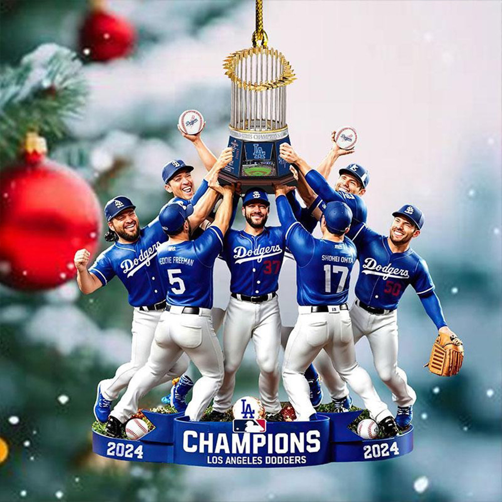 Dodgers World Series Champions 2024 Ornament Los Angeles Dodgers Ornament Baseball Fan Gift-1