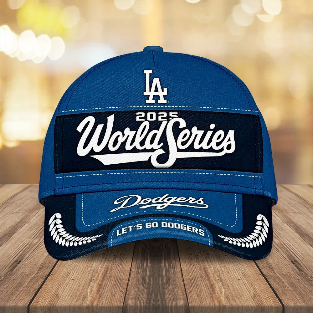 Dodgers World Series Merch 2025 Let's Go Dodgers Hat Los Angeles Dodgers Back To Back Champions Hat-1
