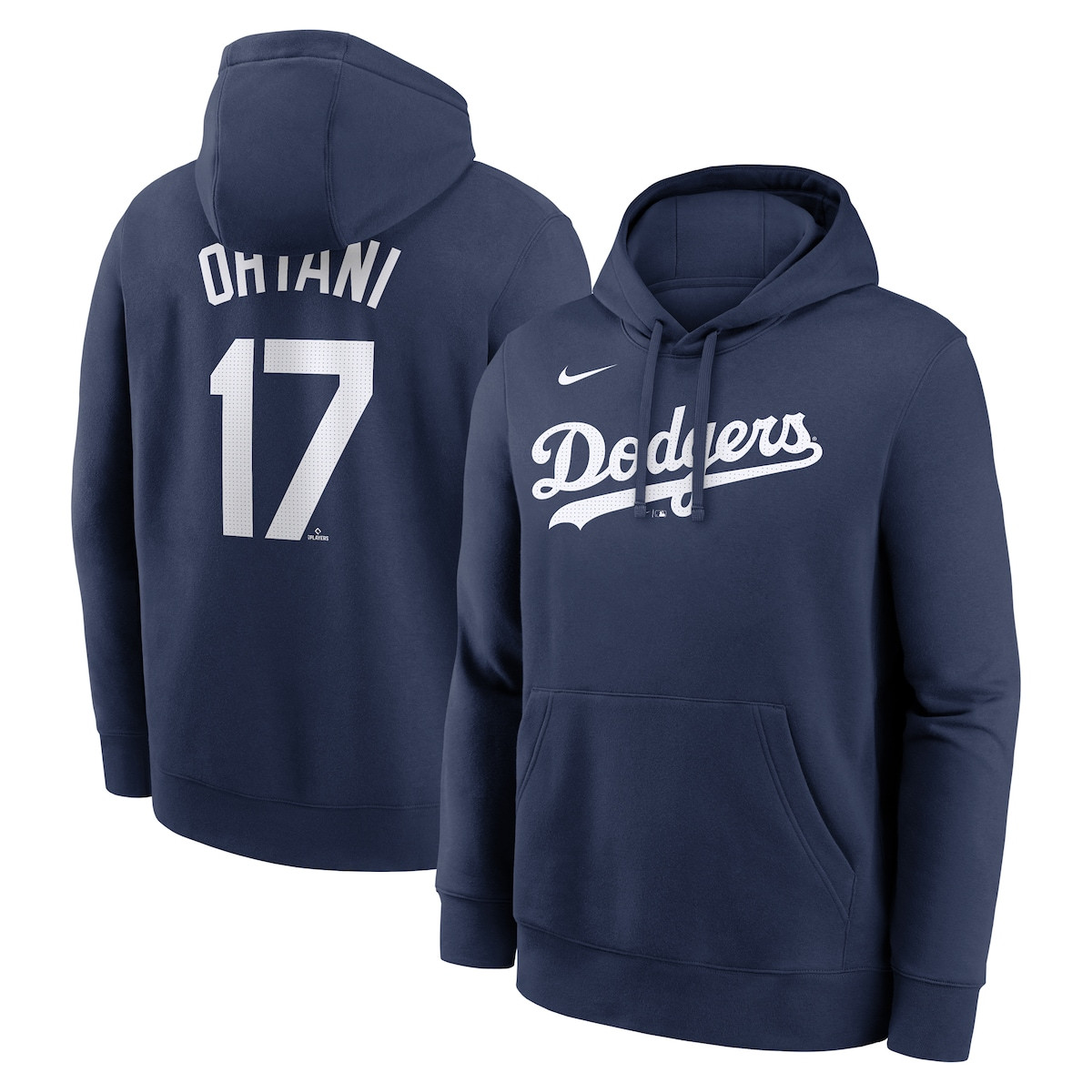Dodgers World Series Merch 2025 Los Angeles Dodgers Shohei Ohtani Player Club Nike Navy Hoodie-1