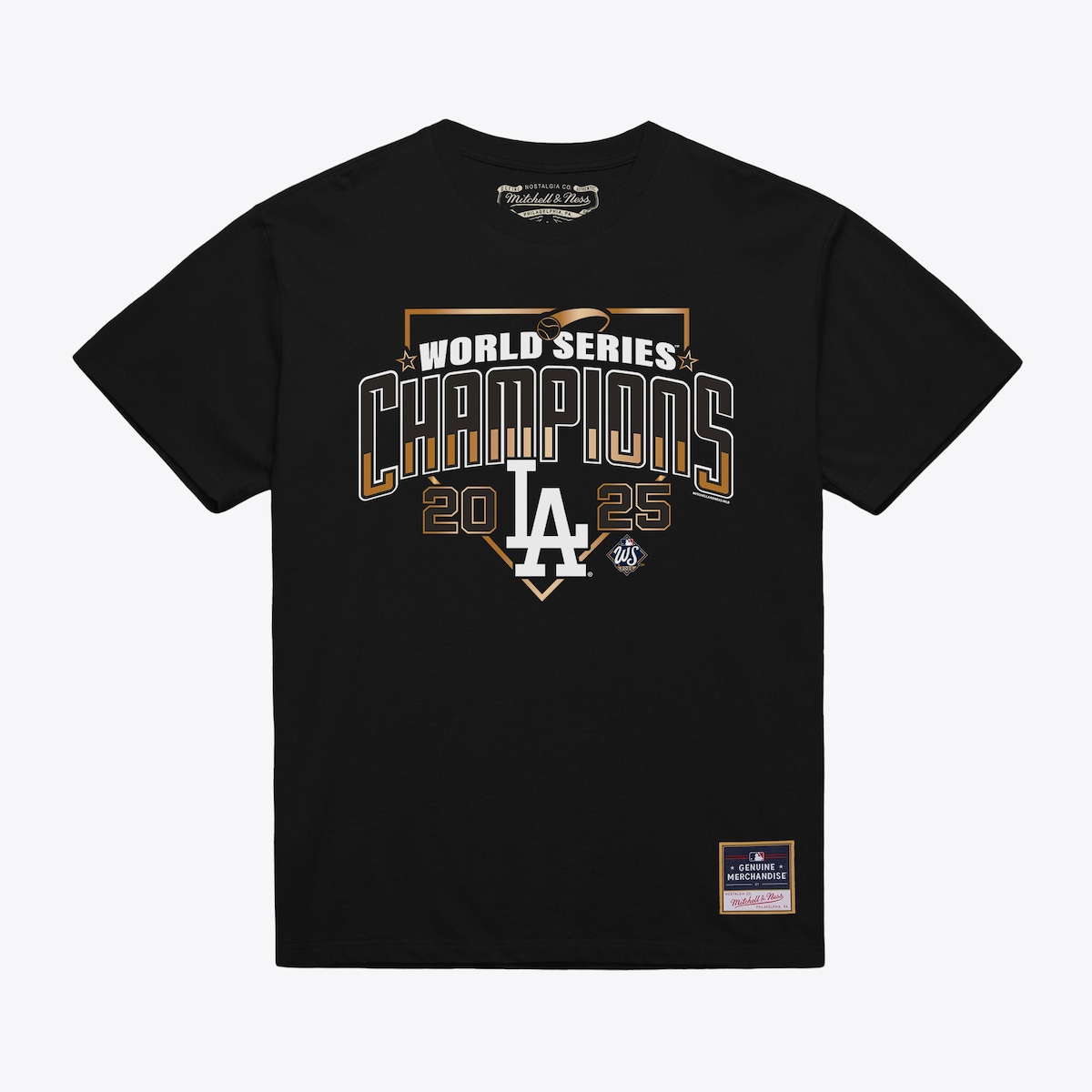 Dodgers World Series Merch 2025 Los Angeles Dodgers World Series Champions Arch Black T-Shirt-1