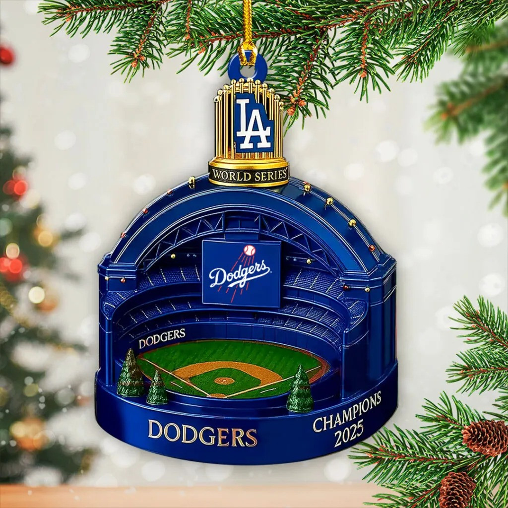 Dodgers World Series Merch 2025 Los Angeles Dodgers World Series Champions Ornaments Xmas Decor-1
