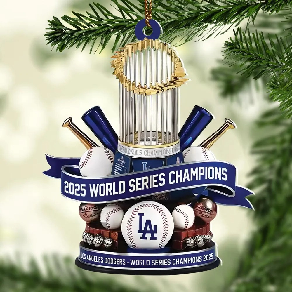 Dodgers World Series Merch 2025 Los Angeles Dodgers World Series Champions Xmas Ornaments Decor-1