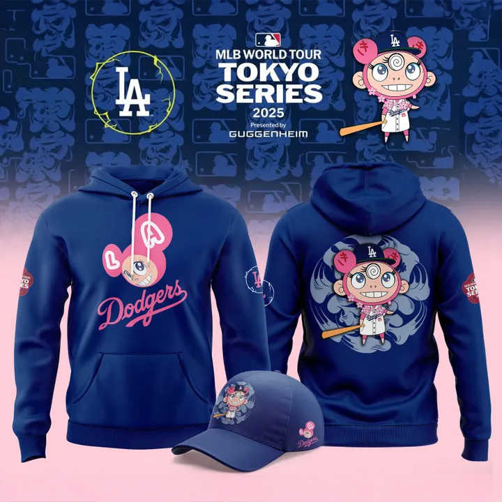 Dodgers World Series Merch 2025 Los Angeles Dodgers x 2025 MLB Tokyo Series Hoodie Dad Gifts-1