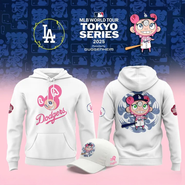 Dodgers World Series Merch 2025 Los Angeles Dodgers x 2025 MLB Tokyo Series Hoodie Fan Merch-1