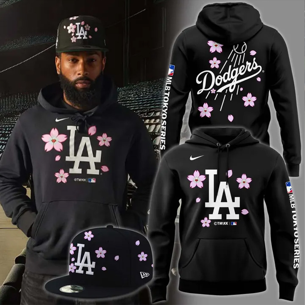 Dodgers World Series Merch 2025 Los Angeles Dodgers x MLB Tokyo Series 2025 Hoodie Dad Gifts-1
