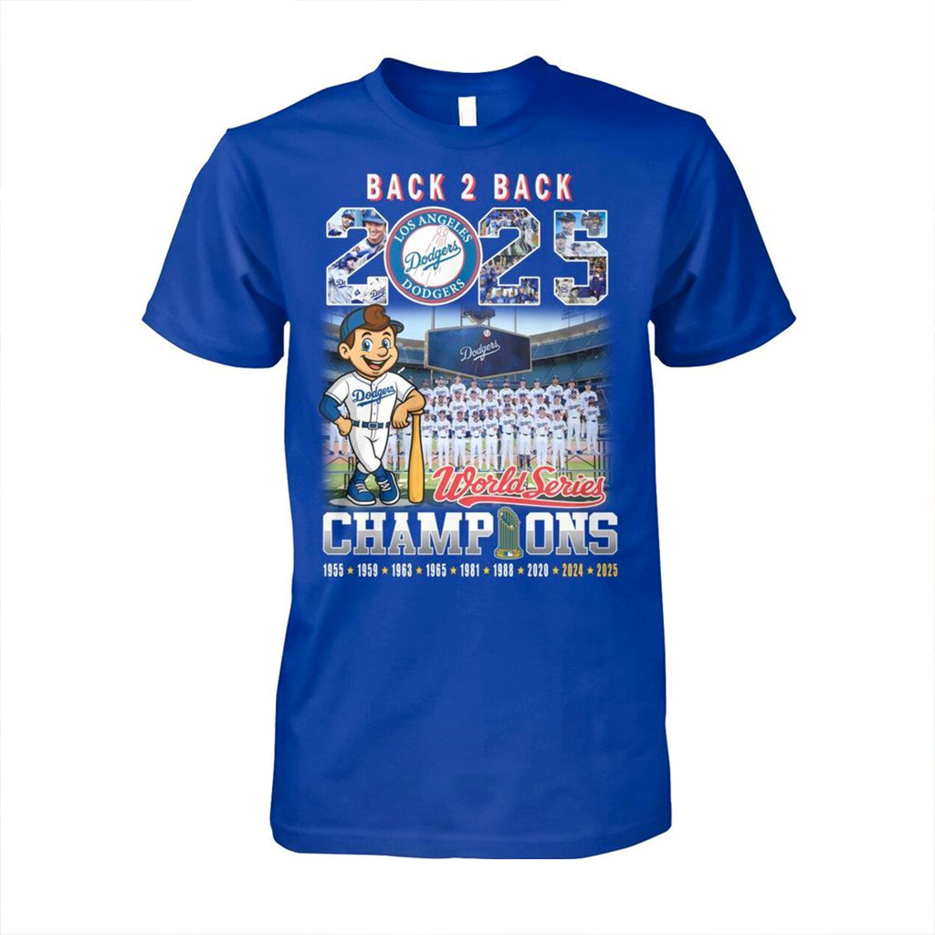 Dodgers World Series Merch 2025 World Series Champions Dodgers T-Shirt Gifts For Father-1