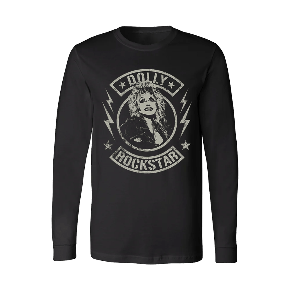 Dolly Parton Merch Bolt Rocker Long Sleeve T-Shirt Dolly Parton Shirt Father's Day Gifts-1