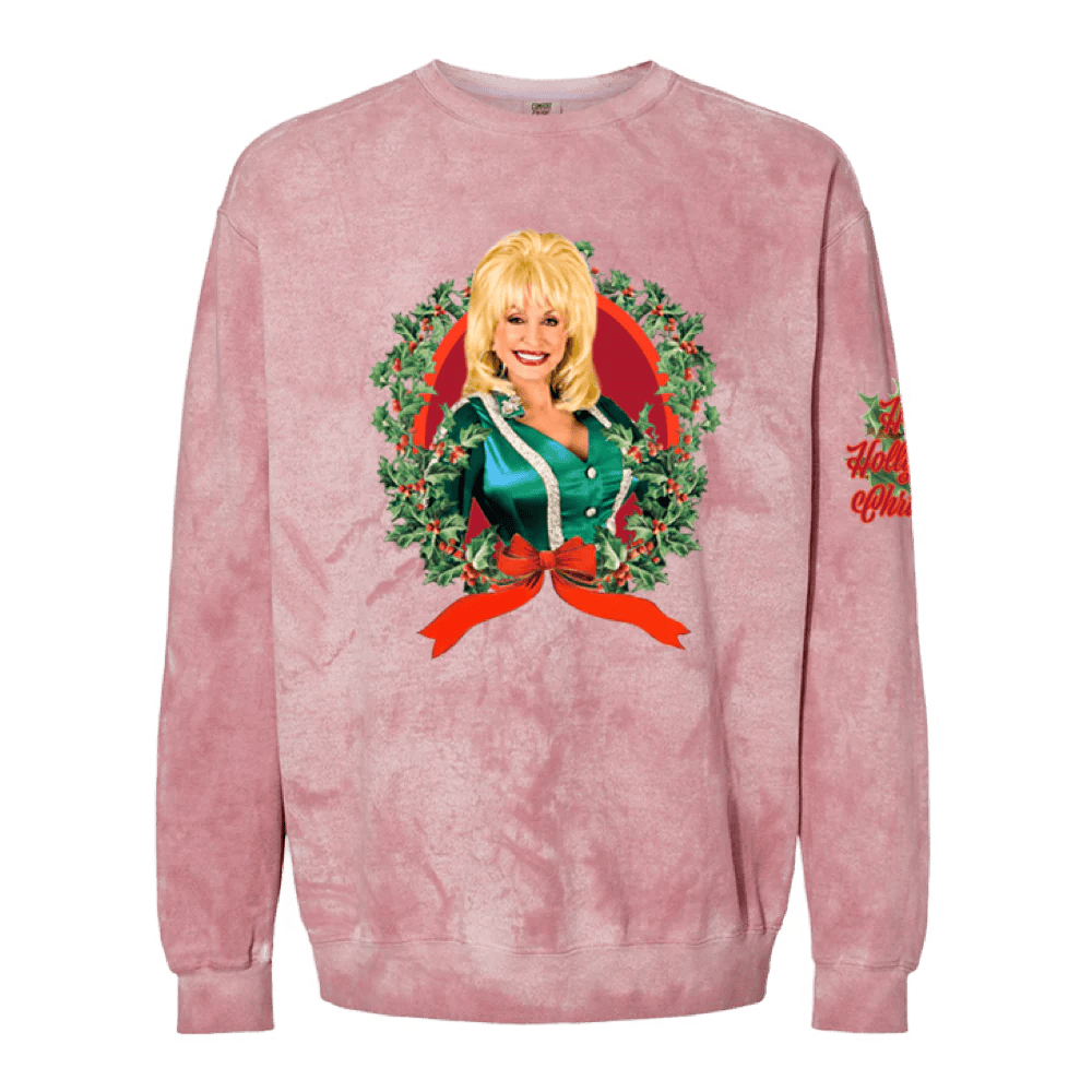 Dolly Parton Merch Dolly Parton Sweatshirt Wreath Crewneck Top 10 Father's Day Gifts-1
