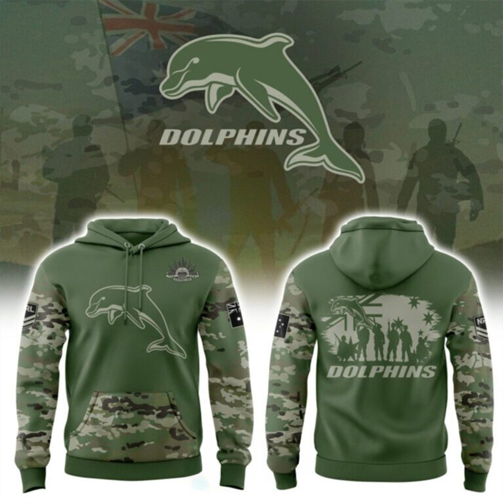 Dolphins NRL Team Veteran Hoodie Roosters Merch Best Gifts For Dad-1