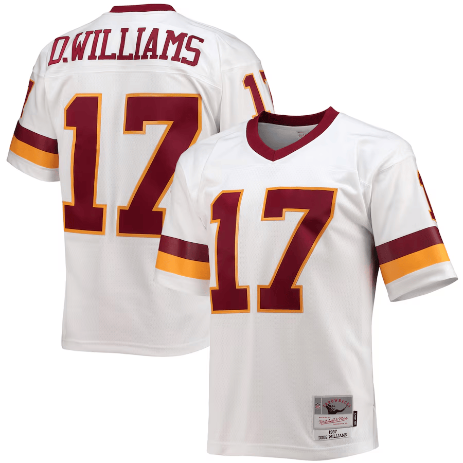 Doug Williams Washington Football Team Mitchell Ness Legacy Replica Jersey White Gifts For Football Fans-1