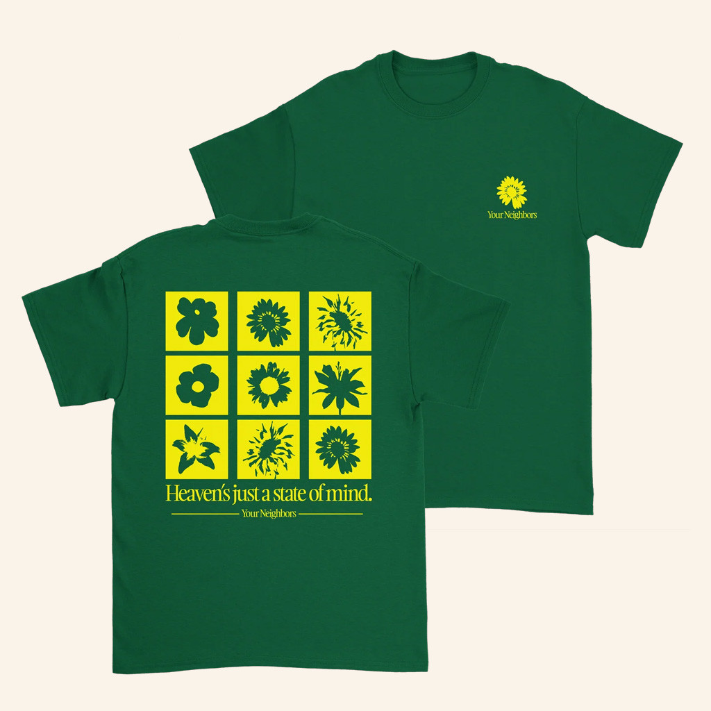 Down Right Merch Your Neighbors Flower Grid T-Shirt Gifts For Girlfriend-1