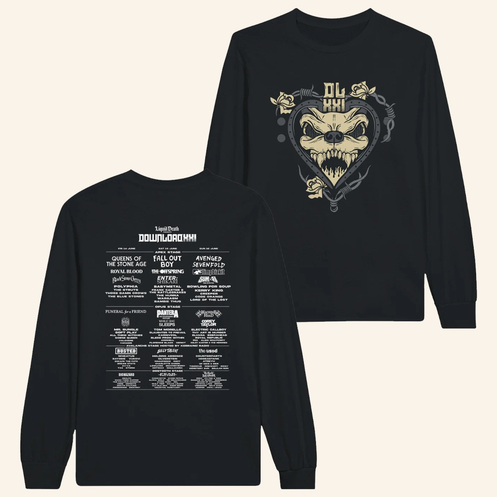 Download Festival Merch Download Snake Lightning 2025 Line Up Long Sleeve T-Shirt Him Gifts-1
